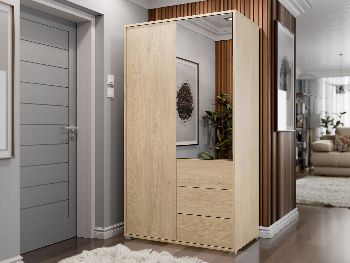 Gardróbszekrény Szafa GESITA 2D3SZ, Szín: Tölgy