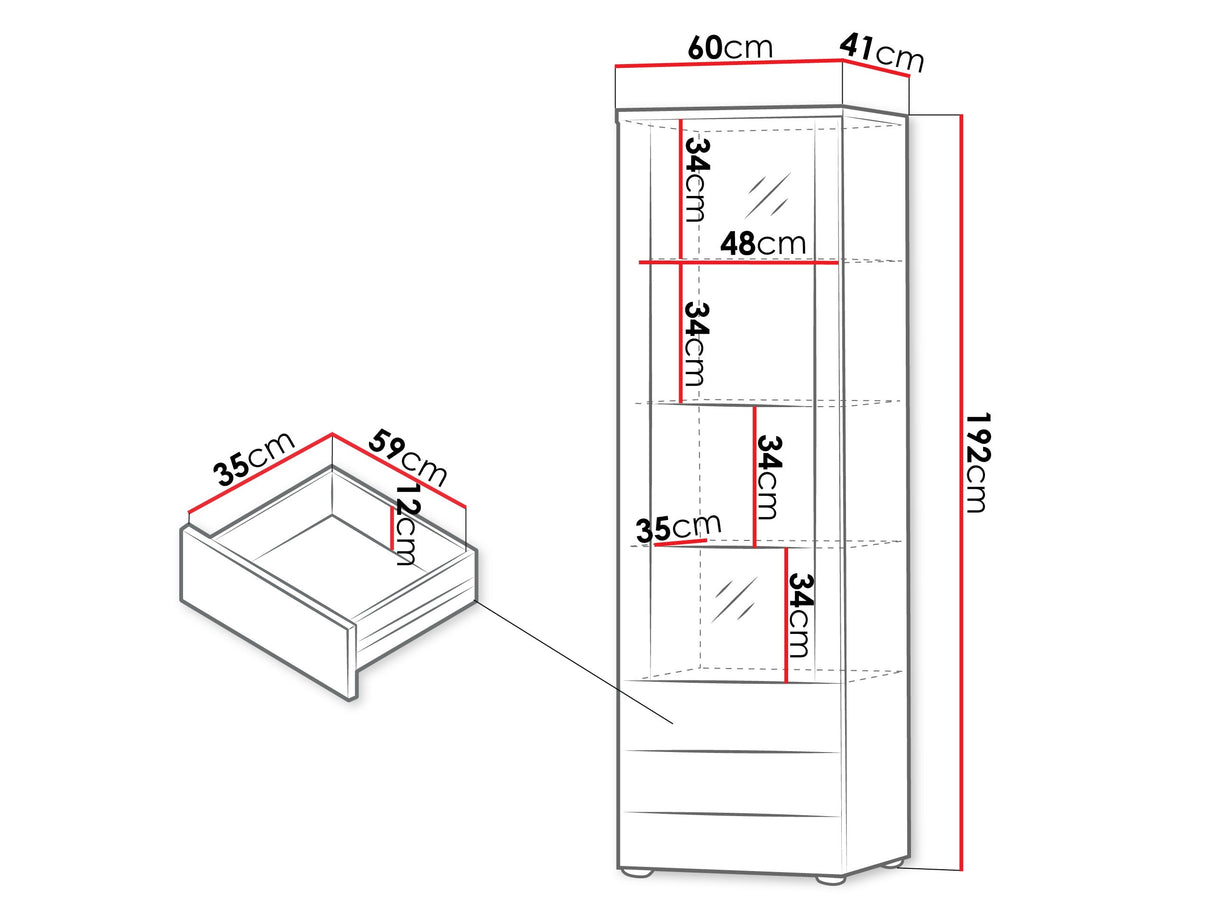 Könyvespolc Soho B1 (Boho B1), Szín: Kasmír + Fekete, Led világítás: Nem