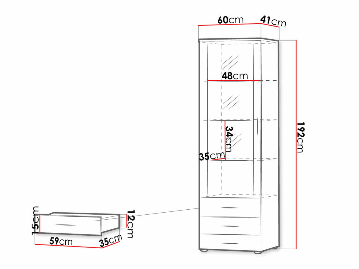 Könyvespolc Soho B1 (Boho B1), Szín: Fehér + Fényes fehér, Led világítás: Nincs világítás 4247677