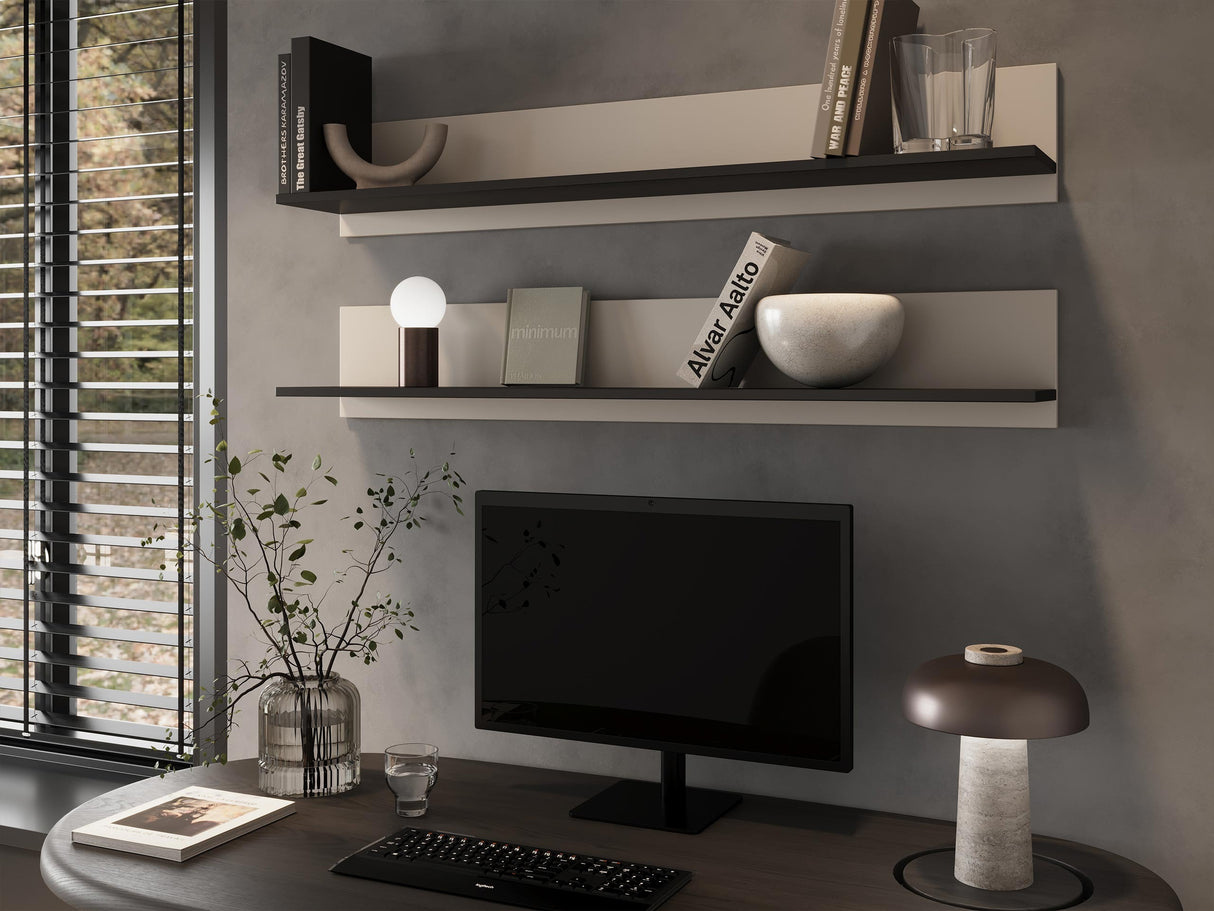 Függő polc szettek Soho B5 (Boho B5), Szín: Kasmír + Fekete