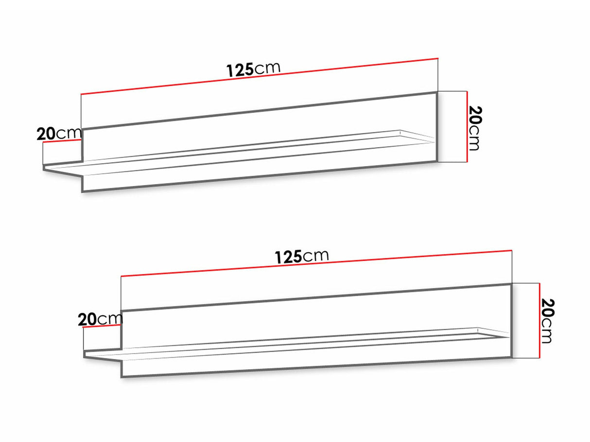 Függő polc szettek Soho B5 (Boho B5), Szín: Fehér 4247966