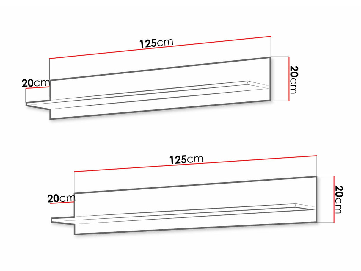 Függő polc szettek Soho B5 (Boho B5), Szín: Fekete 4247971