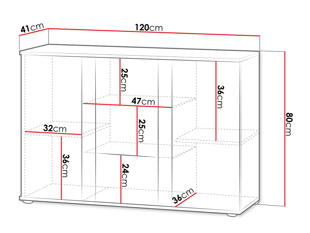 Szekrény Soho B7 (Boho B7), Szín: Kasmír + Fekete, Led világítás: Fehér