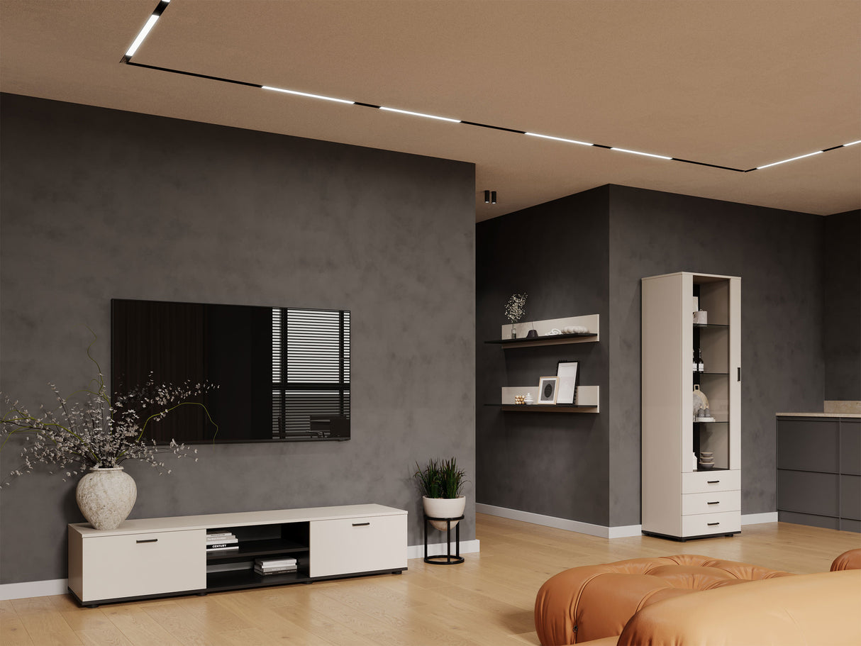 Nappali szett Soho I (Boho I), Szín: Kasmír + Fekete, Led világítás: RGB