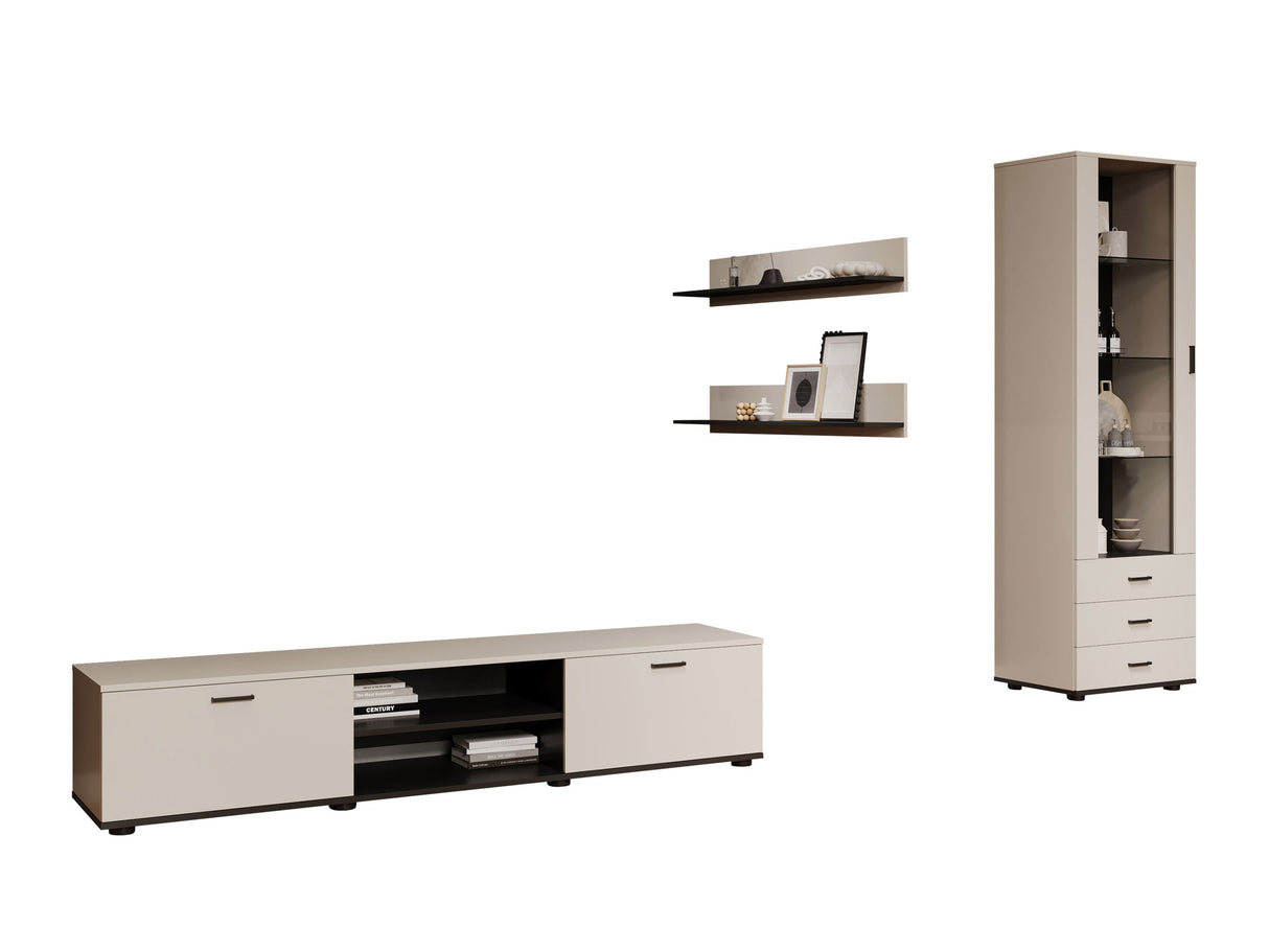 Nappali szett Soho I (Boho I), Szín: Kasmír + Fekete, Led világítás: Nem