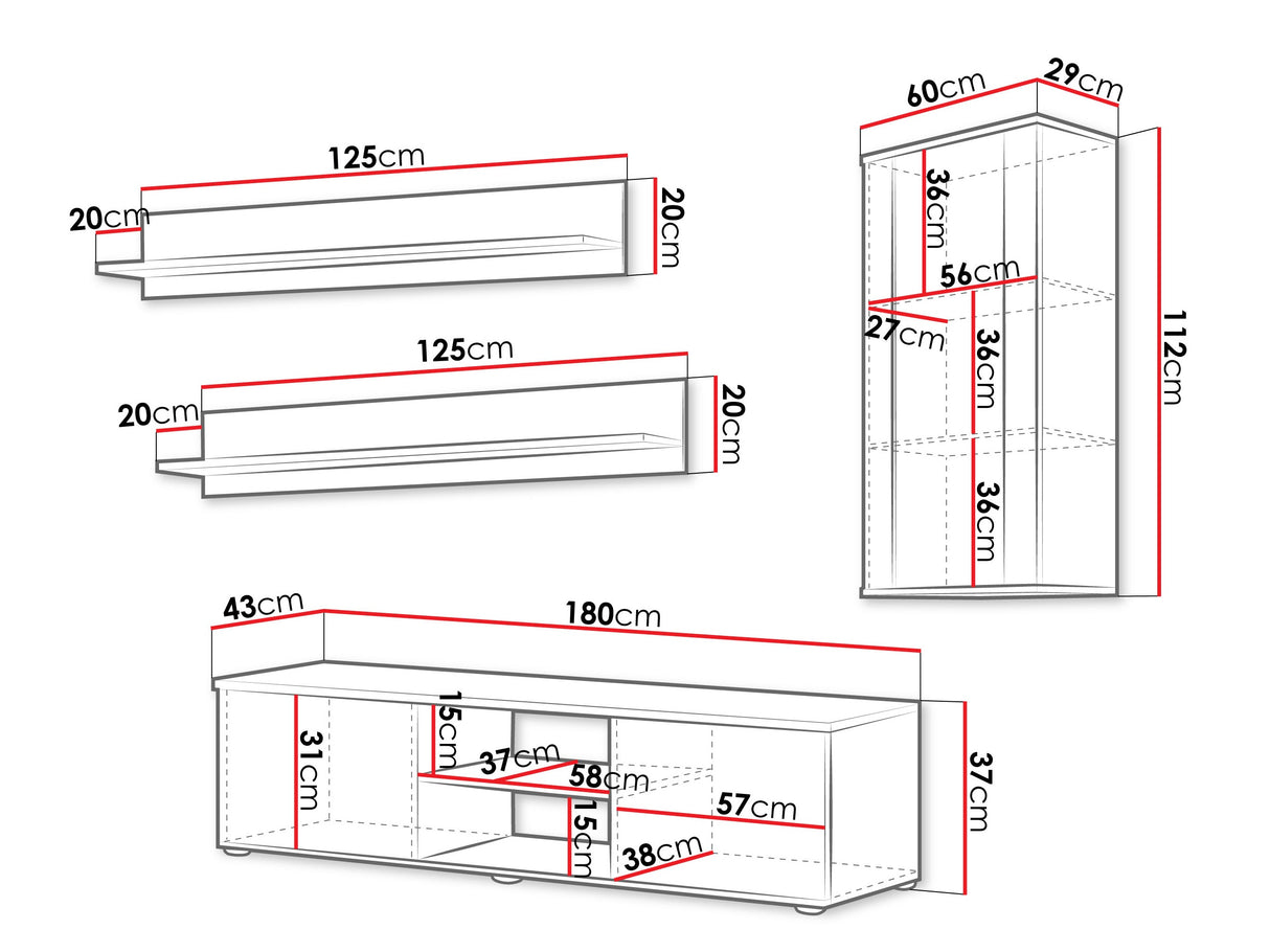 Nappali szett Soho V (Boho V), Szín: Kasmír + Fekete, Led világítás: Nem