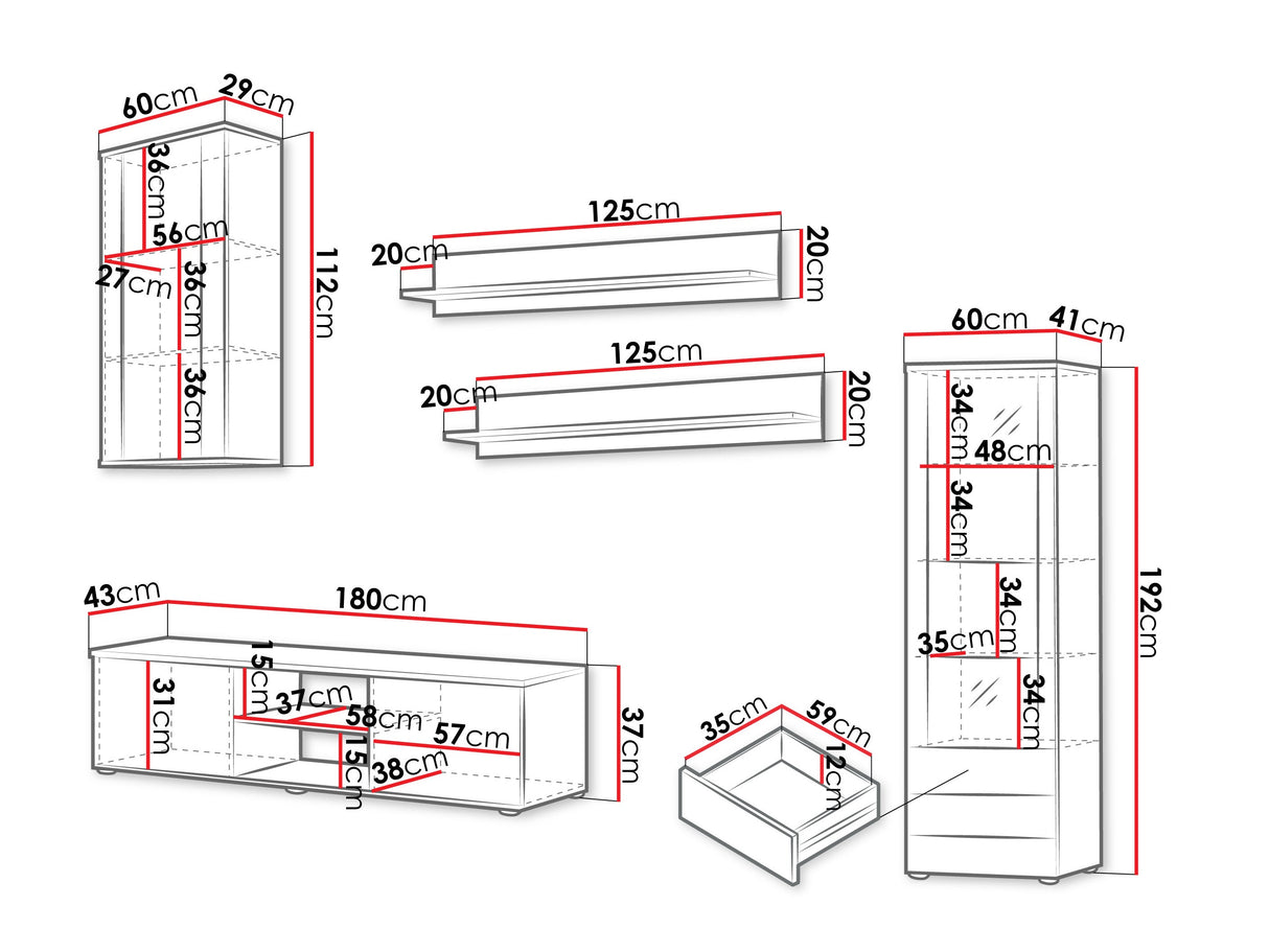 Nappali szett Soho VI (Boho VI), Szín: Kasmír + Fekete, Led világítás: Nem