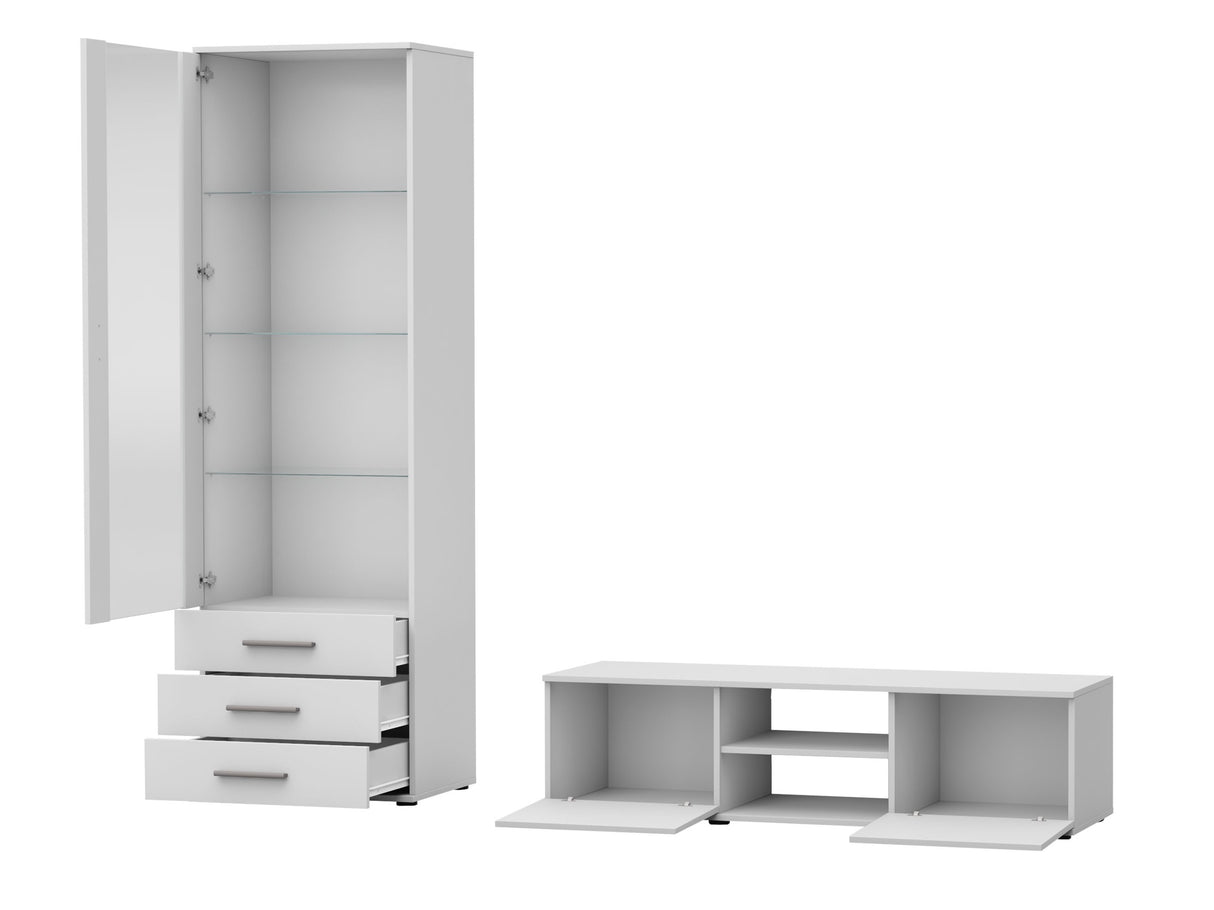 Nappali szett Soho VII (Boho VII), Szín: Kasmír + Fekete, Led világítás: Fehér