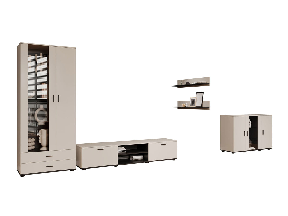 Nappali szett Soho IX (Boho IX), Szín: Kasmír + Fekete, Led világítás: Nem