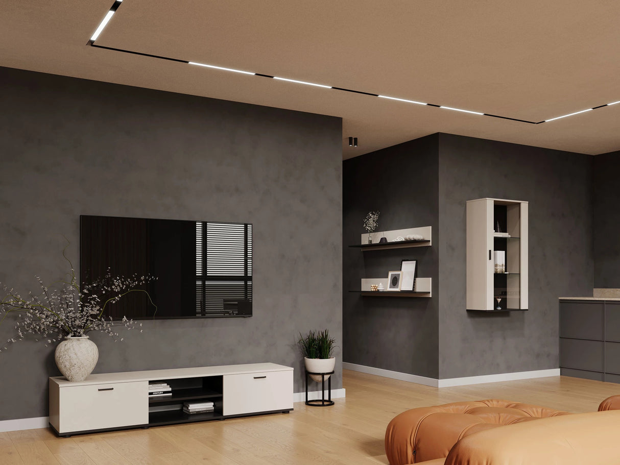 Fali szekrény Soho B2 (Boho B2), Szín: Kasmír + Tölgy, Led világítás: RGB