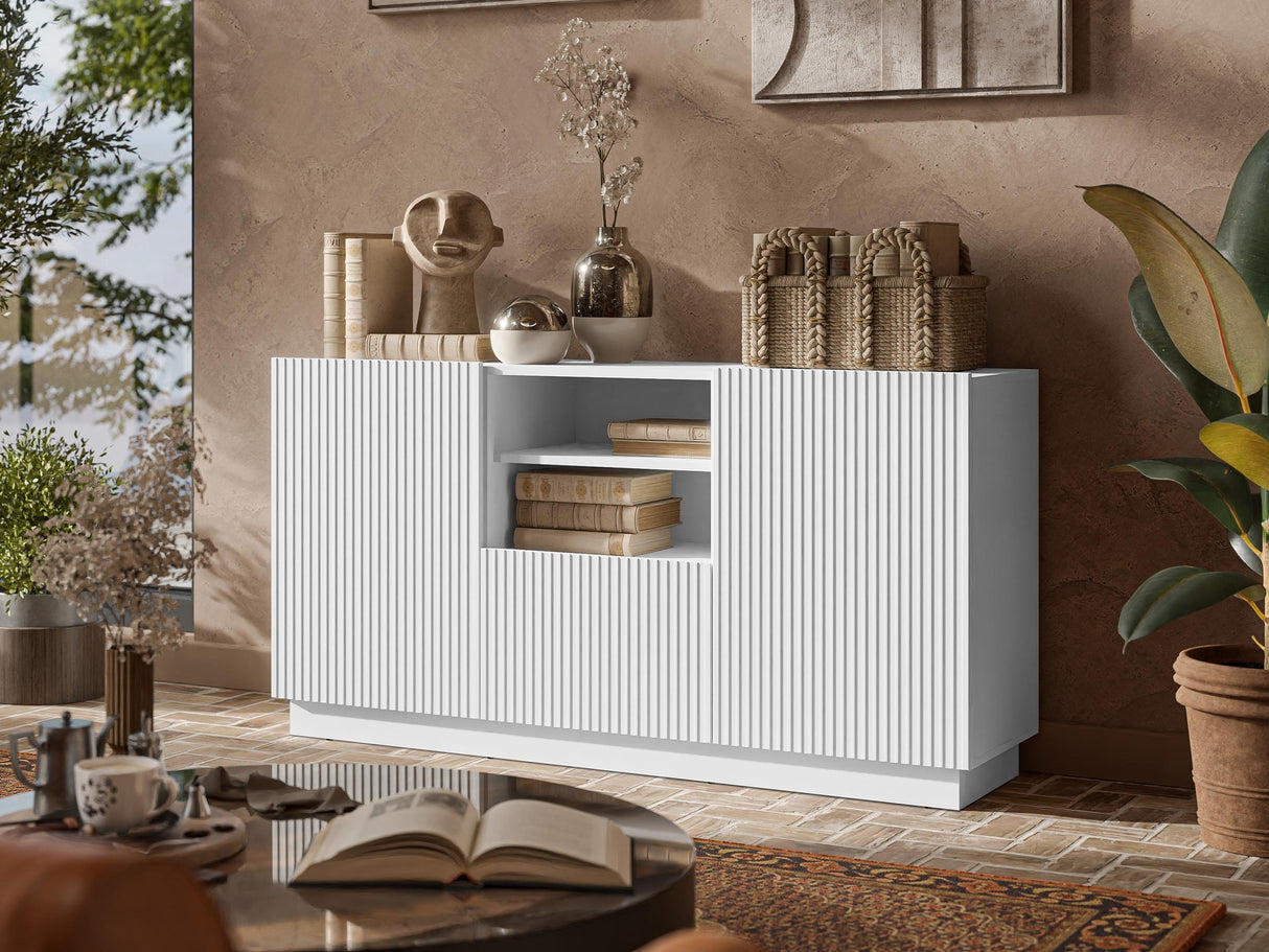 Komód Komoda LIVERTI 150 2D1SZ, Szín: Fehér