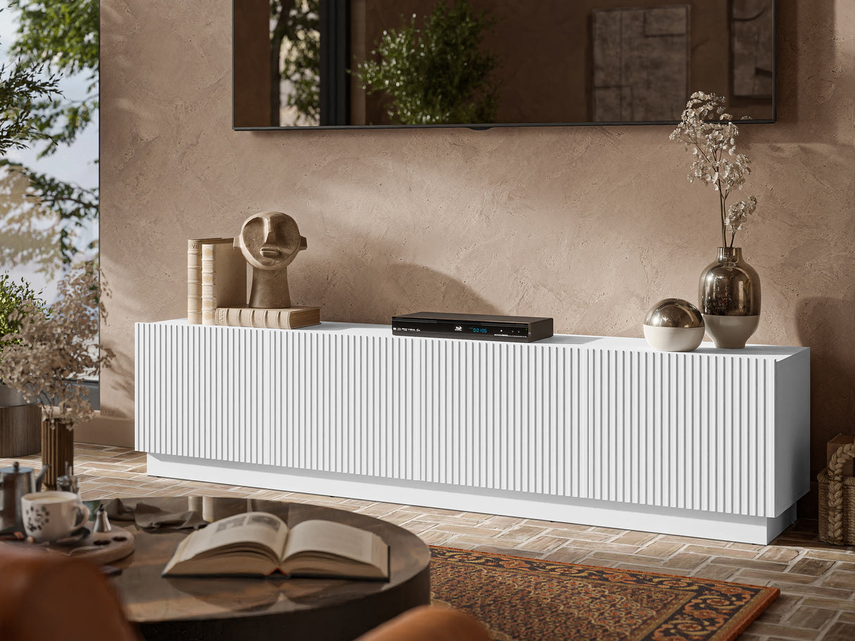 TV-állvány Szafka RTV LIVERTI 200 4D, Szín: Fehér