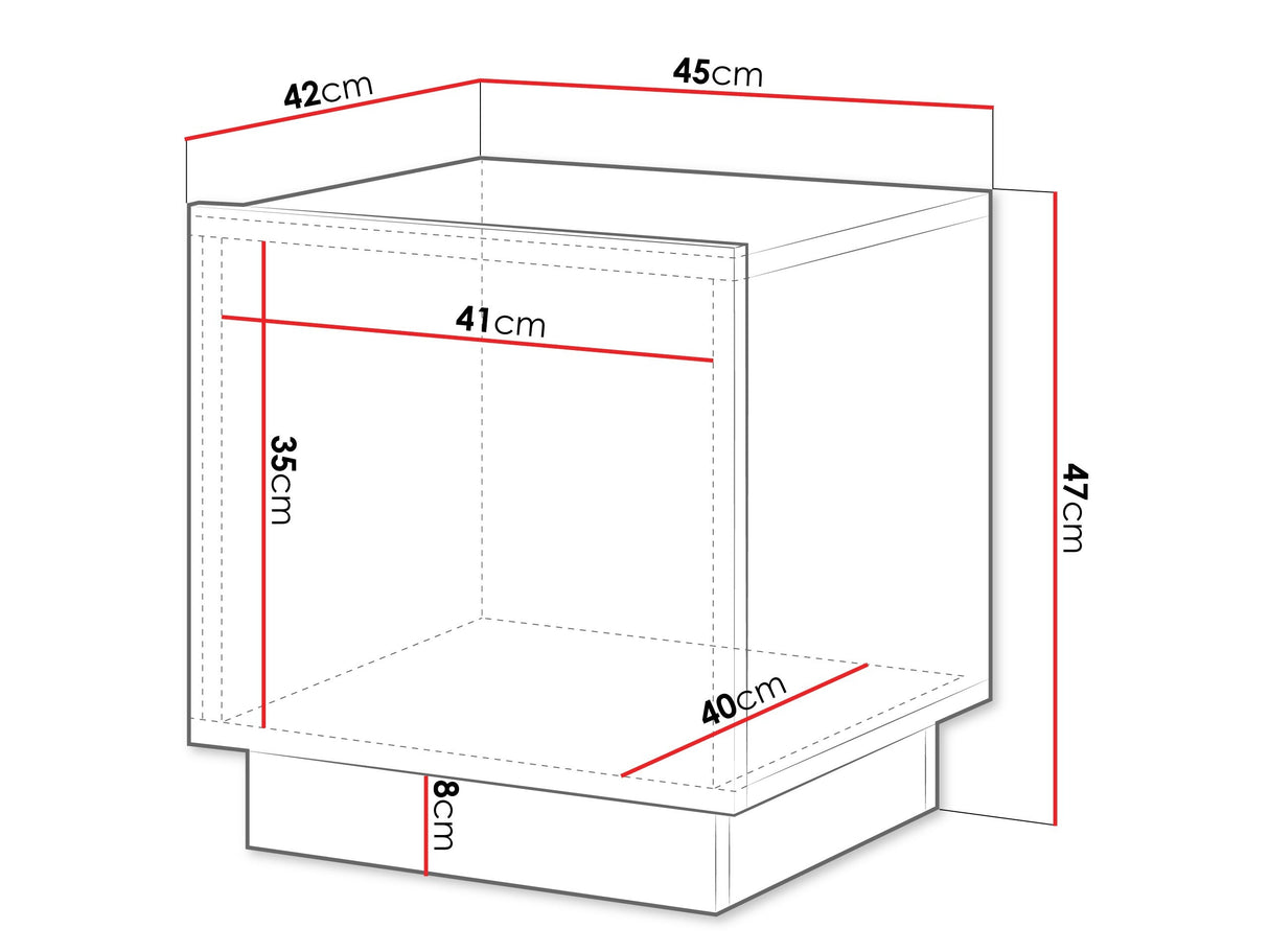 Éjjeliszekrény szett Szafka nemcna LIVERTI 1D 2szt., Szín: Fehér