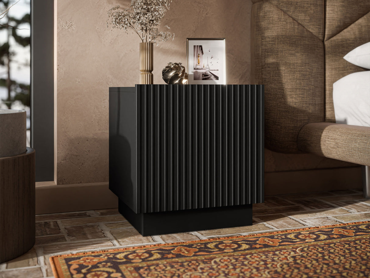 Éjjeliszekrény szett Szafka nemcna LIVERTI 1D 2szt., Szín: Fekete