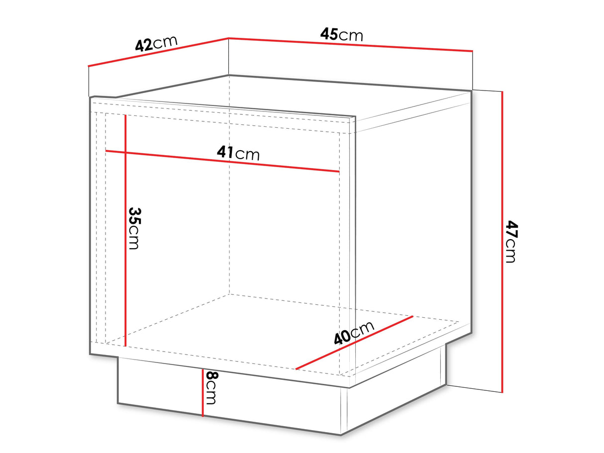 Éjjeliszekrény szett Szafka nemcna LIVERTI 1D 2szt., Szín: Fekete