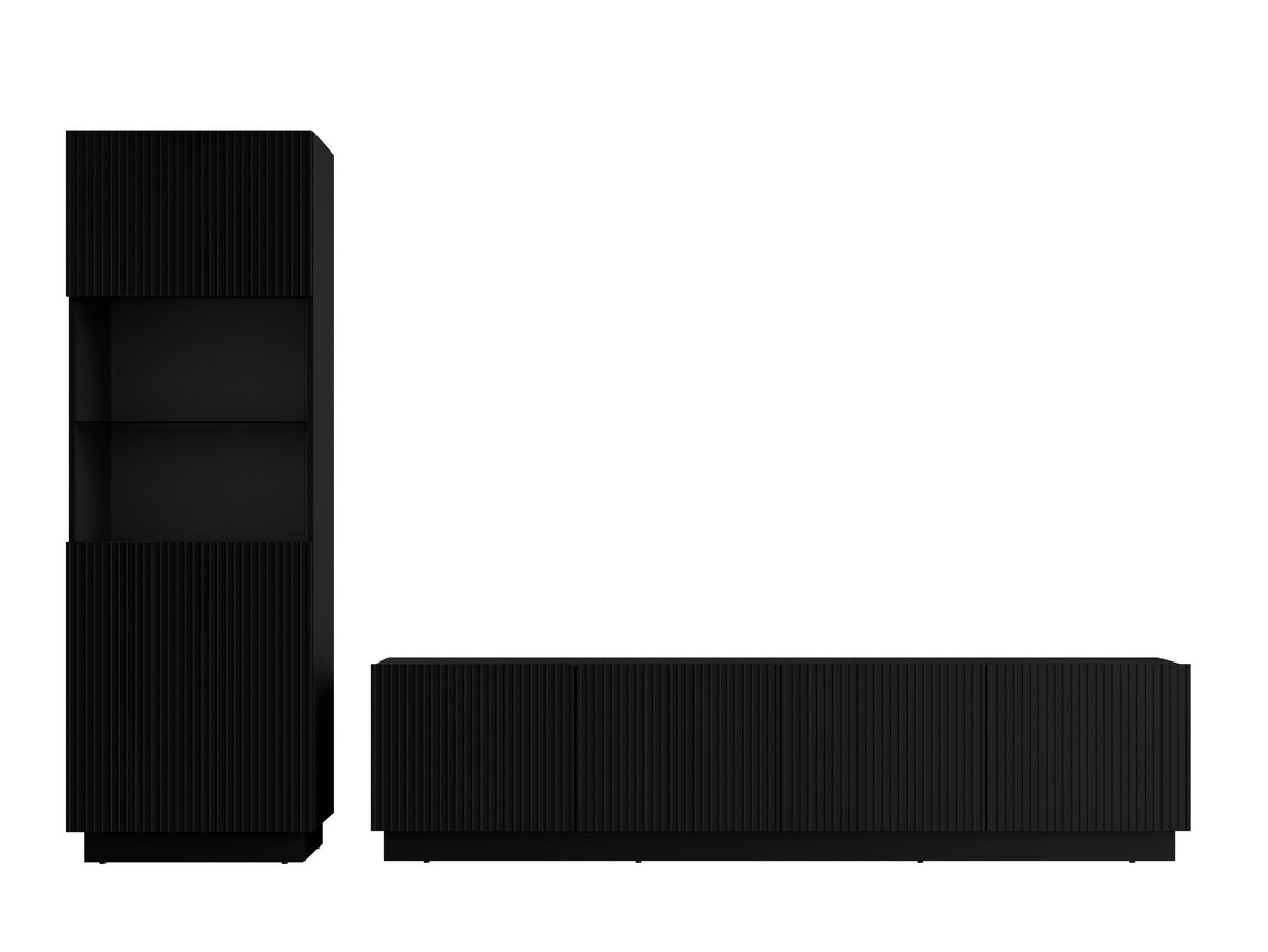 Nappali szett Meble LIVERTI I, Szín: Fekete