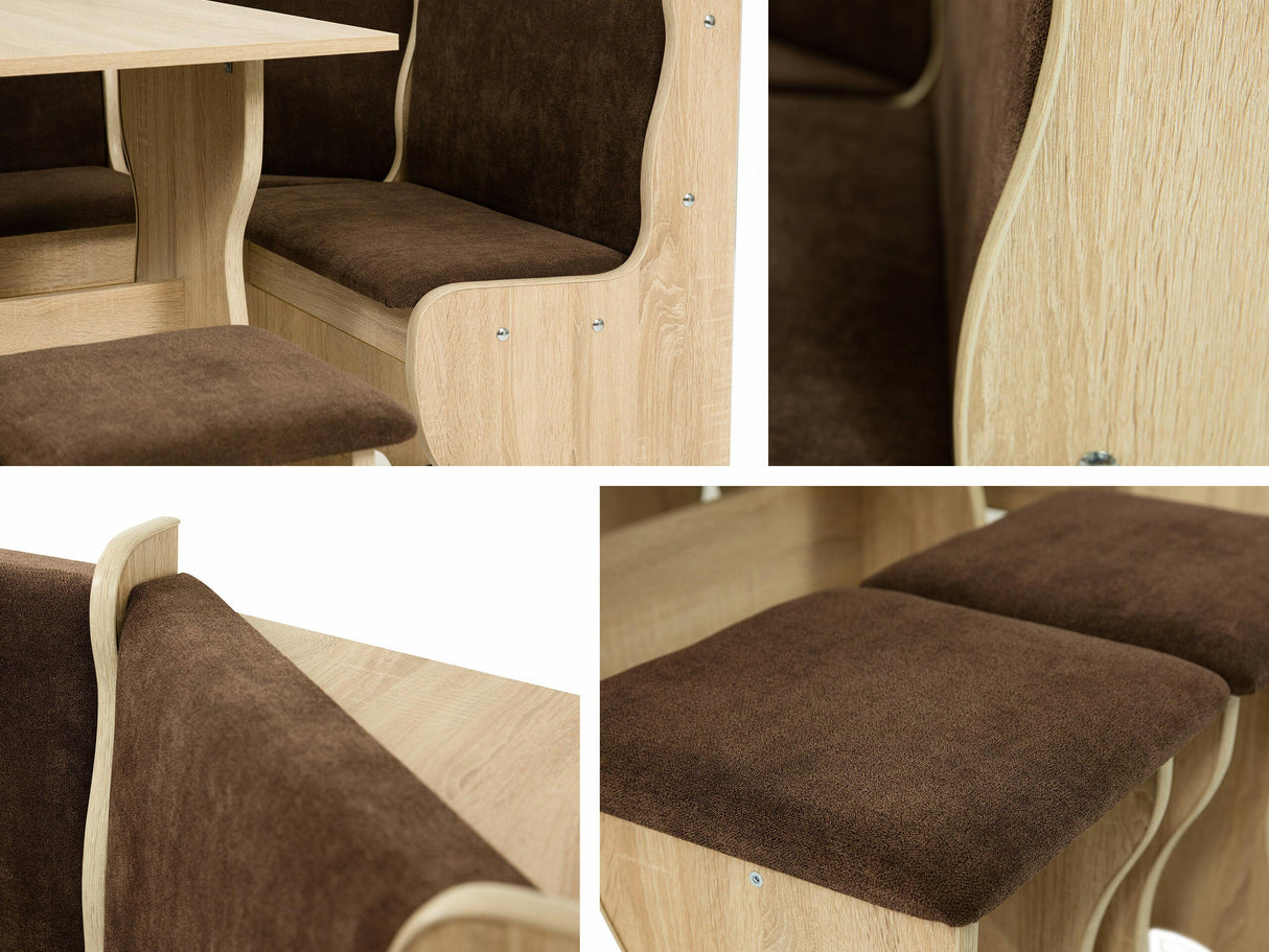 Sarok étkező garnitúra Thomas (Samot), Szín: Kézműves aranytölgy + Hugo 100 4249213