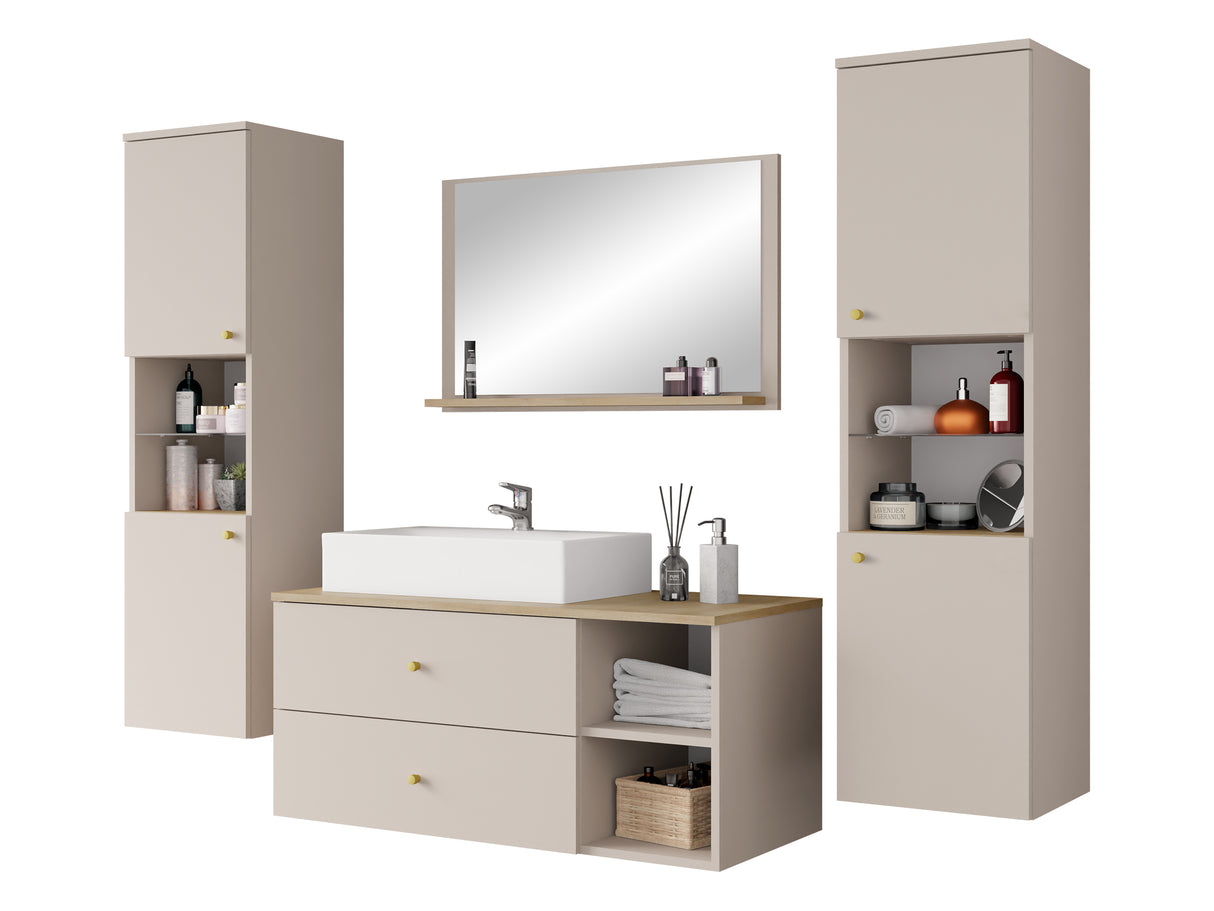 Fürdőszoba garnitúra Meble łazienkowe KERTOS III, Szín: Tölgy, Mosdókagyló: Nem 4255160