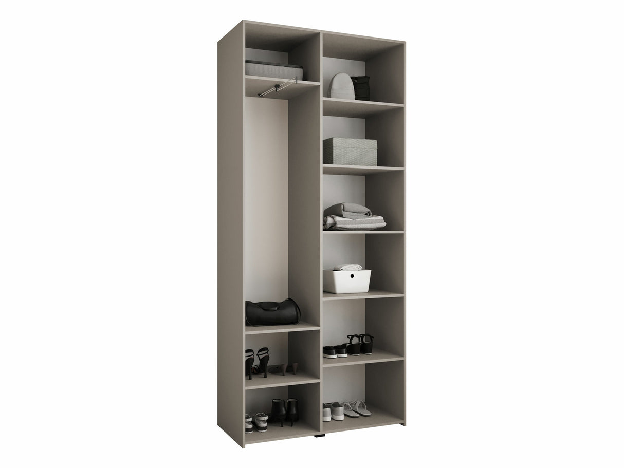 Gardróbszekrény Szafa COMO 4 100/110 (gł.40/50), Szín: Fehér, Fogantyú színe: Fekete, Fiókok: Nem, Szélesség: 110 cm, Mélység: 42 cm 4262997