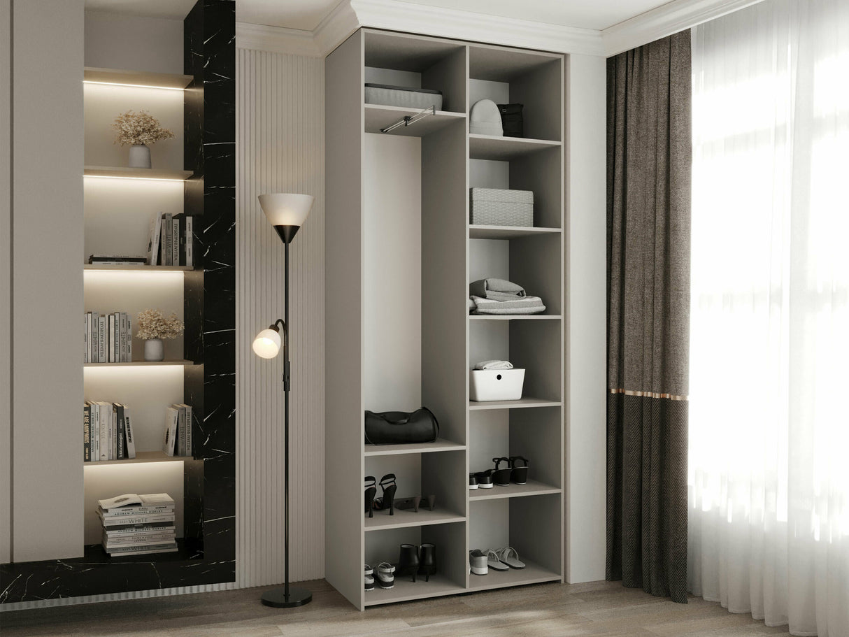 Gardróbszekrény Szafa COMO 4 100/110 (gł.40/50), Szín: Fehér, Fogantyú színe: Fekete, Fiókok: Nem, Szélesség: 110 cm, Mélység: 52 cm 4263000