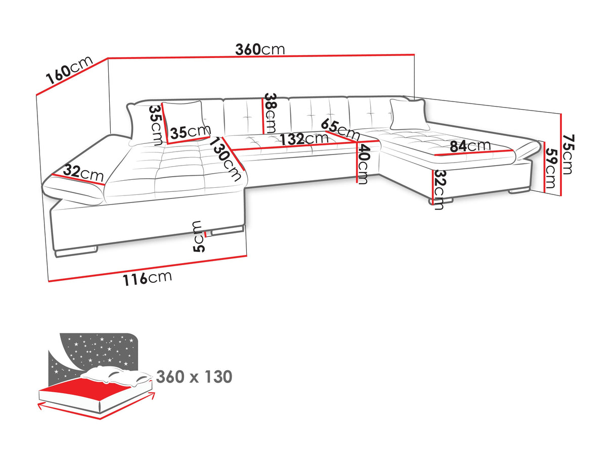 Sarokkanapé Alia (Agata) Toptextil, Szín: Maya 09 + Mokka 71