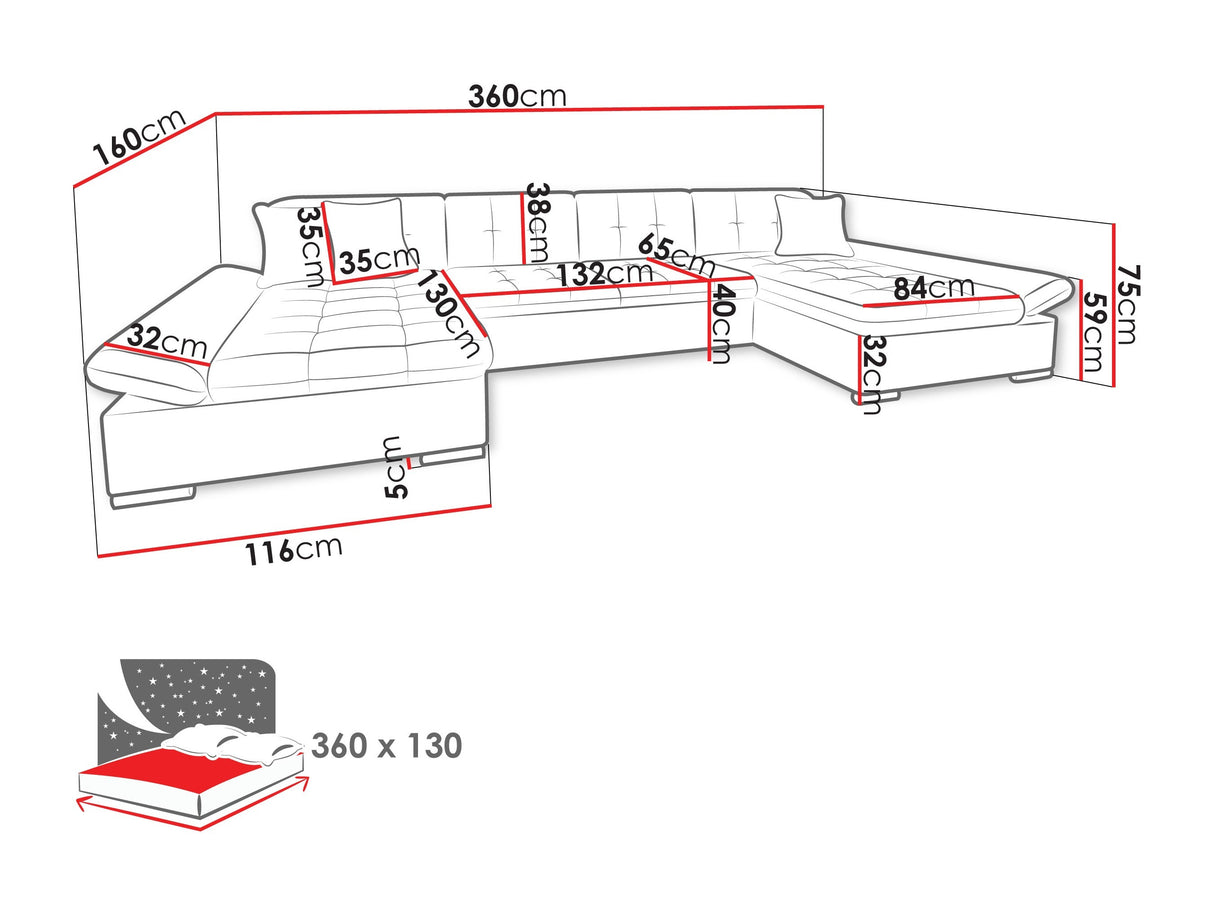 Sarokkanapé Alia (Agata) II Lux, Szín: Lux 03