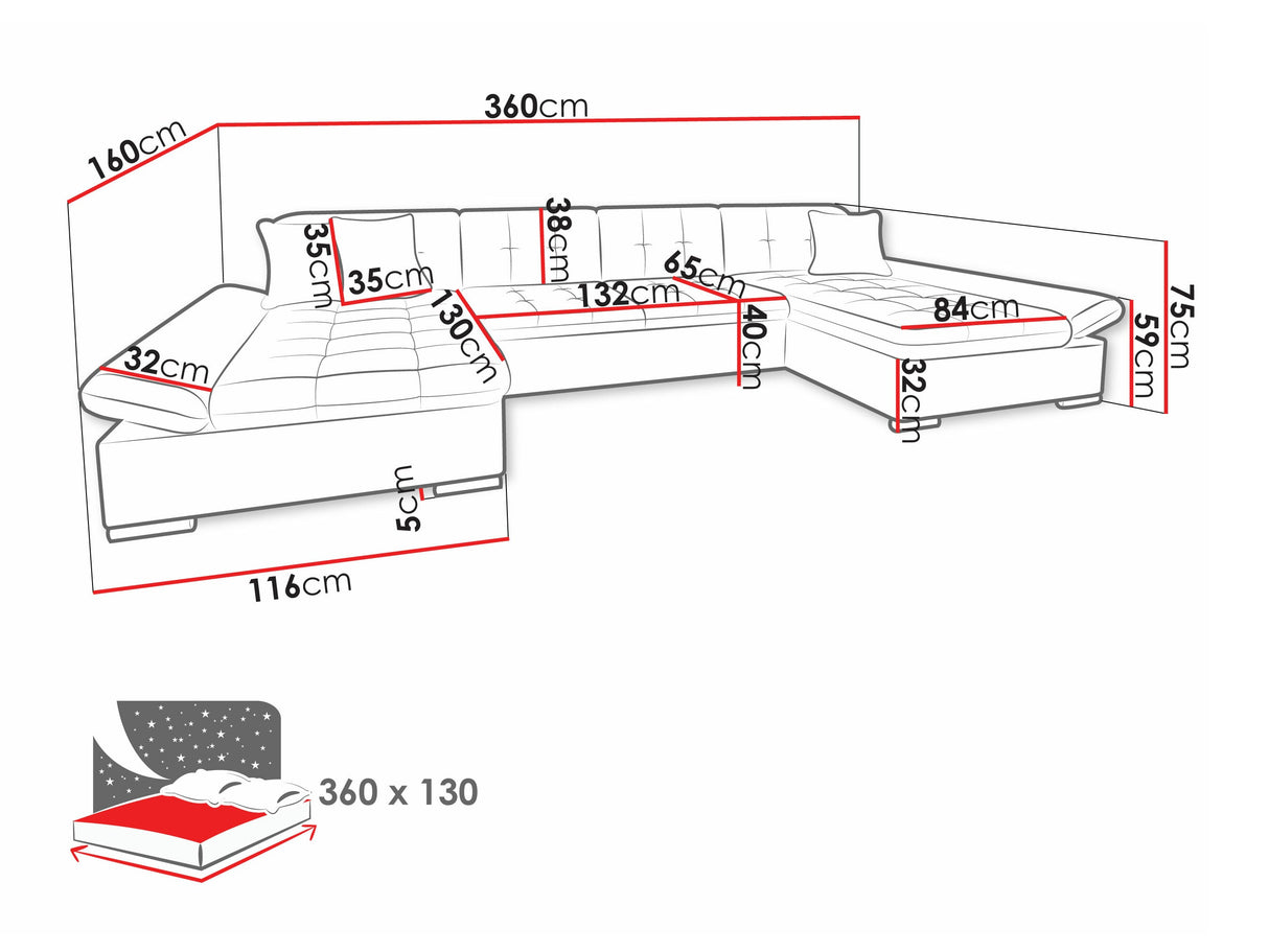 Sarokkanapé Alia (Agata) II, Szín: Lux 05 + Lux 06 4265883