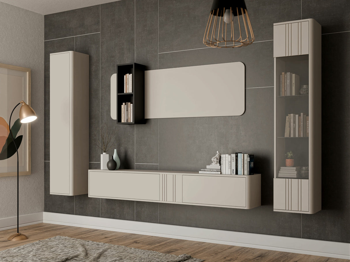 Polc Panel PHILIPPE Kaszmir/Czarny