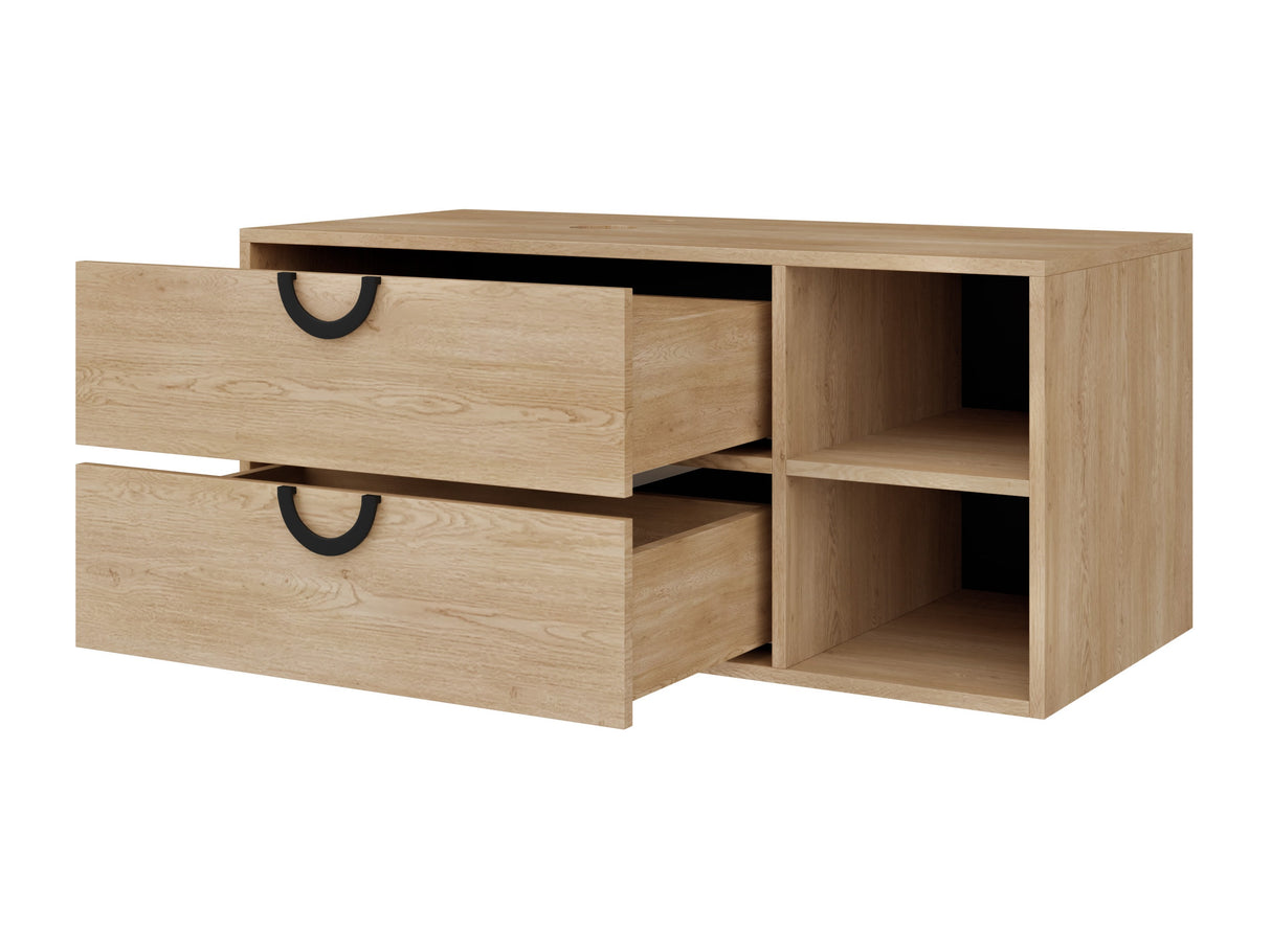 Fürdőszoba garnitúra Meble łazienkowe ŁAZIENKA 14, Szín: Fekete, Mosdókagyló: Nem