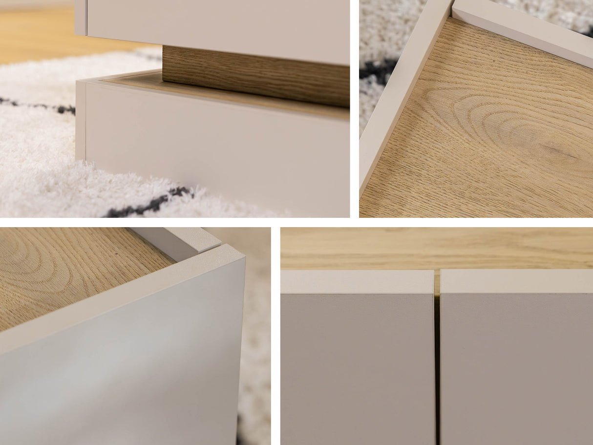 TV-állvány Szafka RTV 150 2K ZARPANT, Szín: Világosbarna + Tölgy