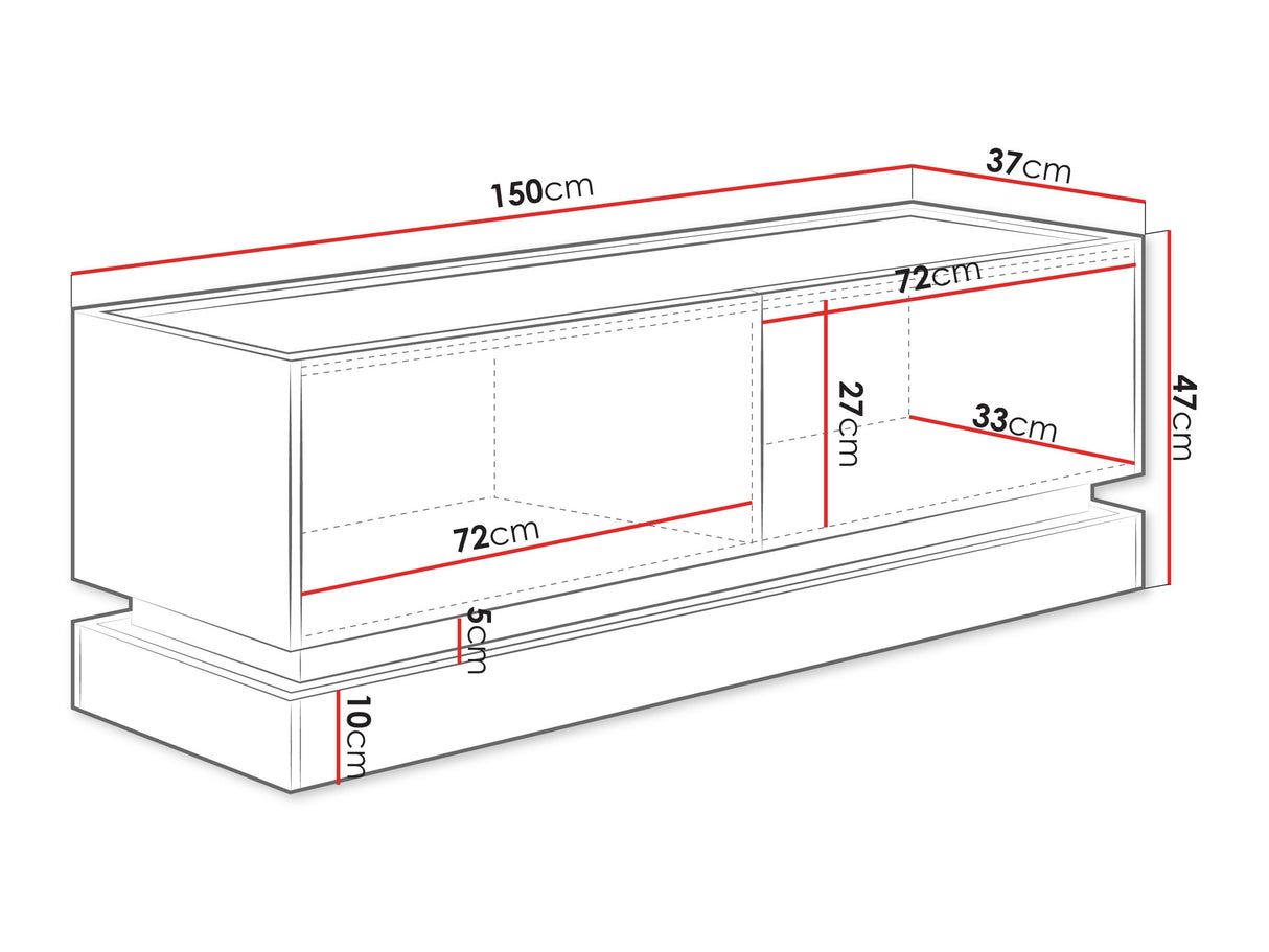 TV-állvány Szafka RTV 150 2K ZARPANT, Szín: Világosbarna + Tölgy