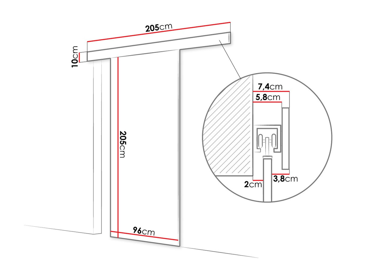 Tolóajtók Drzwi przesuwne LEO I + samodomykacz, Szín: Kasmír