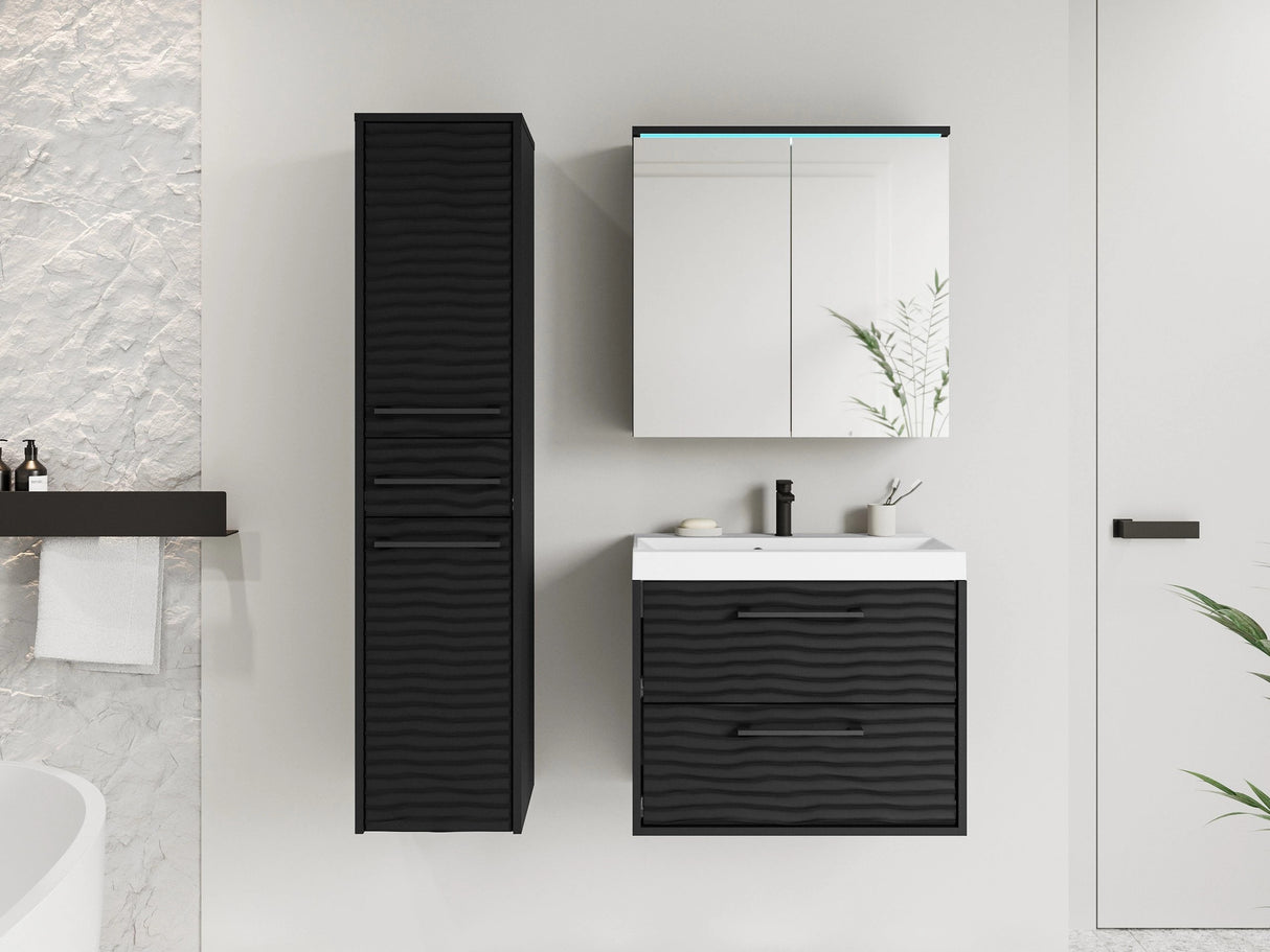 Fürdőszoba garnitúra Meble łazienkowe z umywalką CANADA I, Szín: Grafit, Led világítás: Igen RGB 4283185