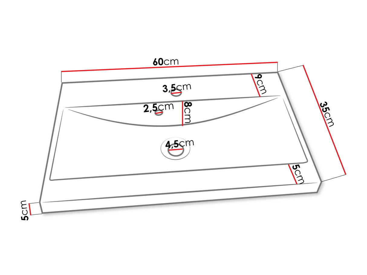 Fürdőszoba garnitúra Meble łazienkowe z umywalką CANADA I, Szín: Grafit, Led világítás: Nem 4283201