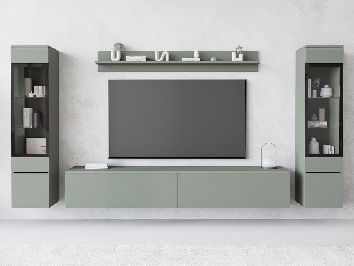 Nappali szett Vera II (Sawoti II), Szín: Poros zöld, Led világítás: Nem