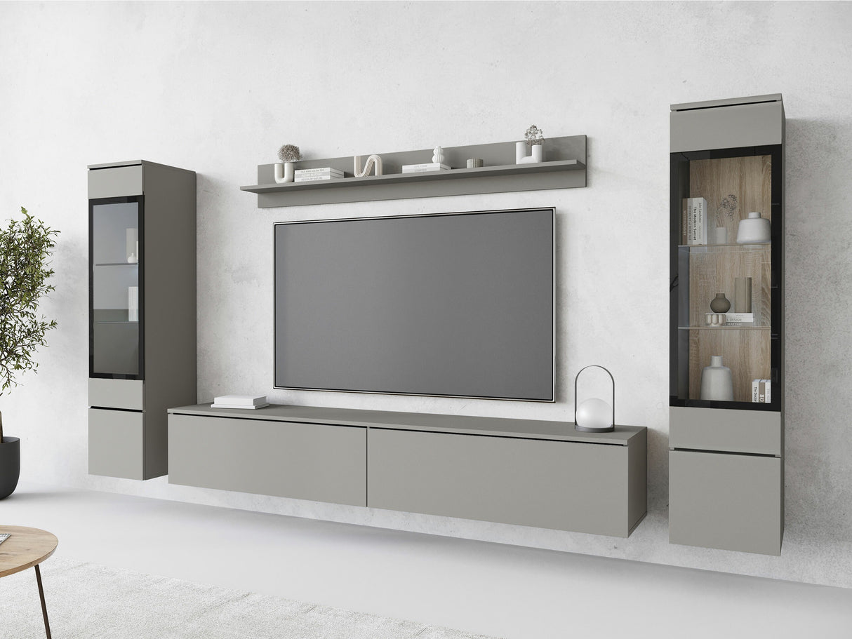 Nappali szett Vera II (Sawoti II), Szín: Szürke, Led világítás: Nem