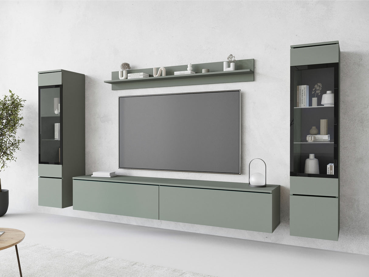 Nappali szett Vera II (Sawoti II), Szín: Poros zöld, Led világítás: Nem