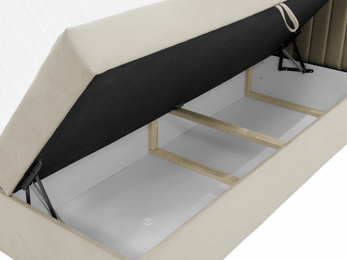 Kontinentális ágy Łóżko kontynentalne TIRULO + topper M, Szín: Manila 16, Alvó felület mérete: 160 x 200 cm