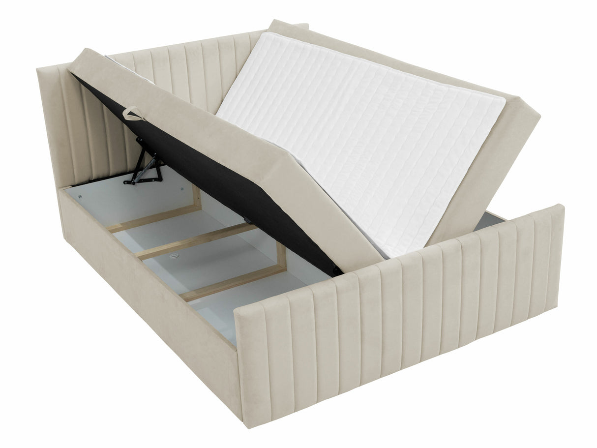 Kontinentális ágy Łóżko kontynentalne TIRULO FIX + topper M, Szín: Manila 16, Alvó felület mérete: 180 x 200 cm