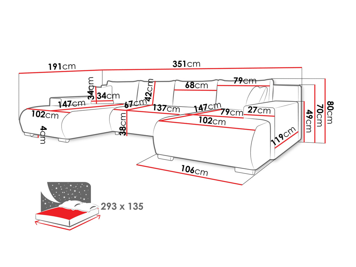 Sarokkanapé Narożnik NOJAN, Szín: Wave 15