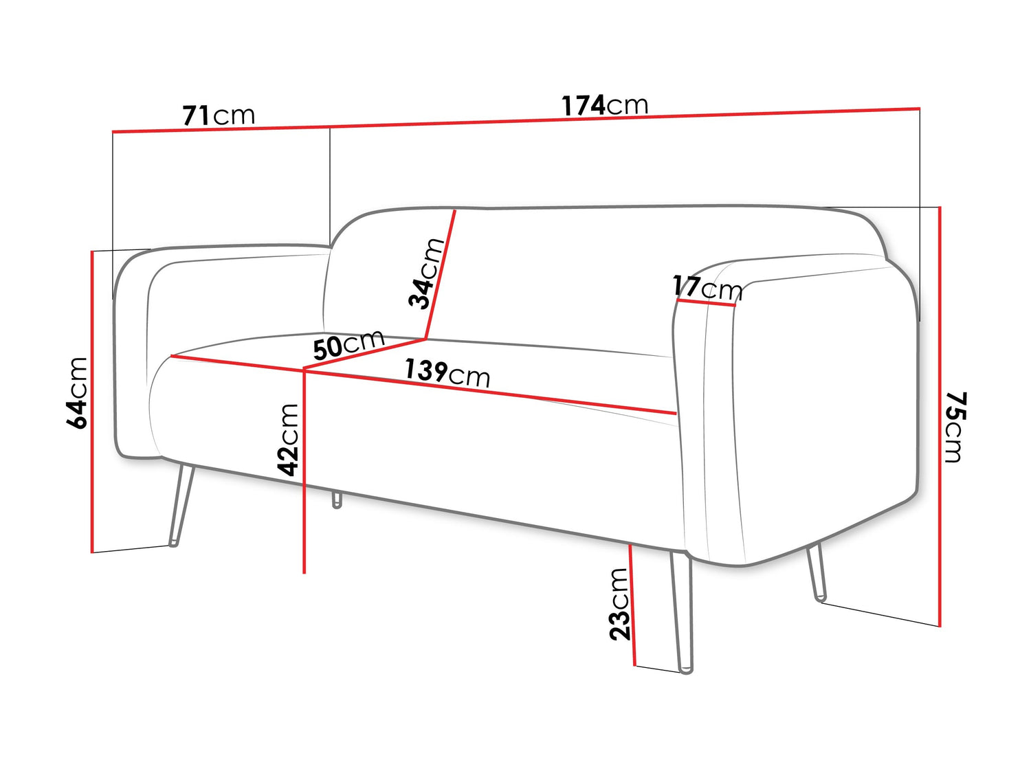 Kanapé Kanapé NAMI 2, Szín: Uttario Velvet 2970