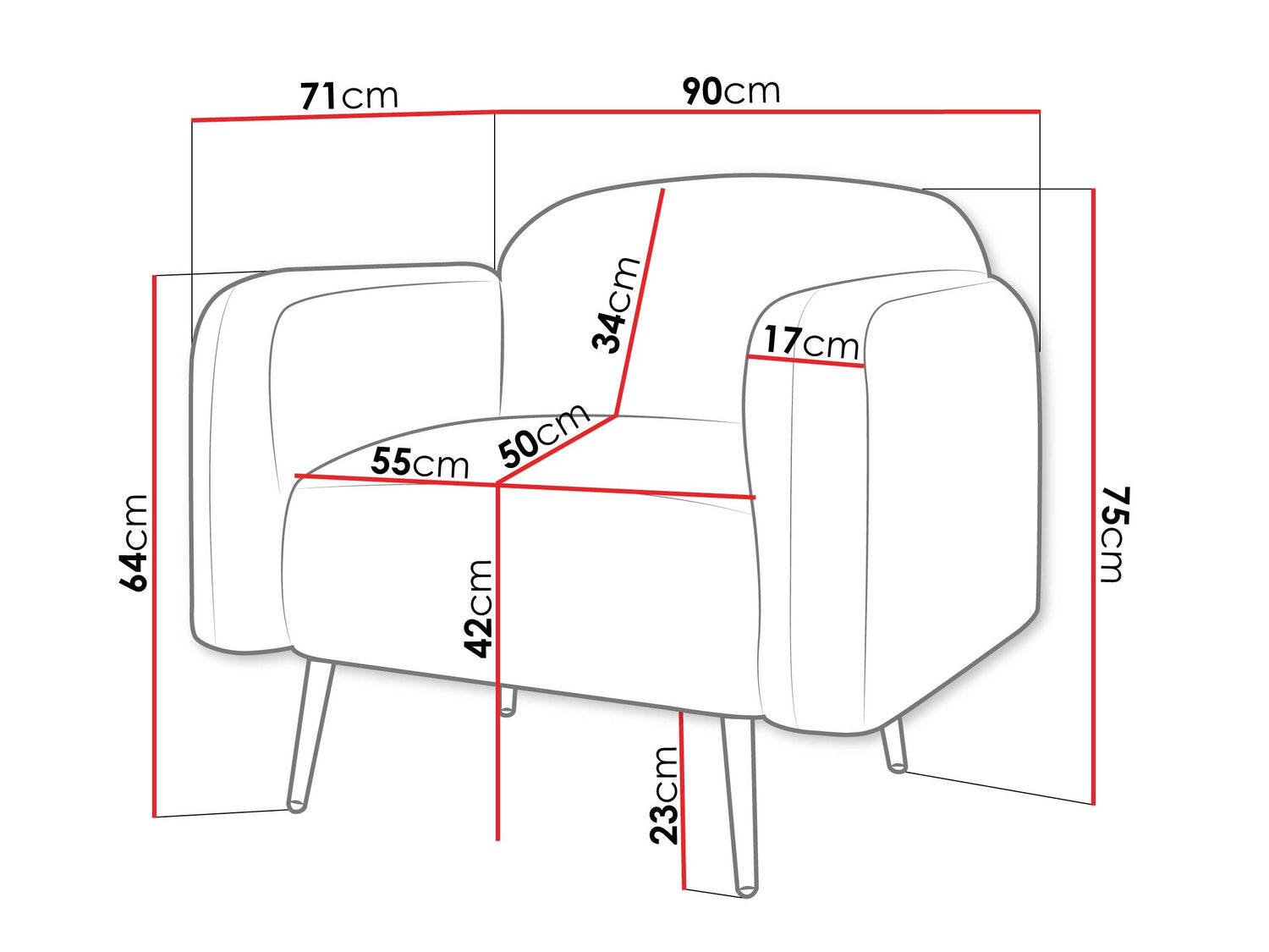Fotel Fotel NAMI 1, Szín: Uttario Velvet 2967