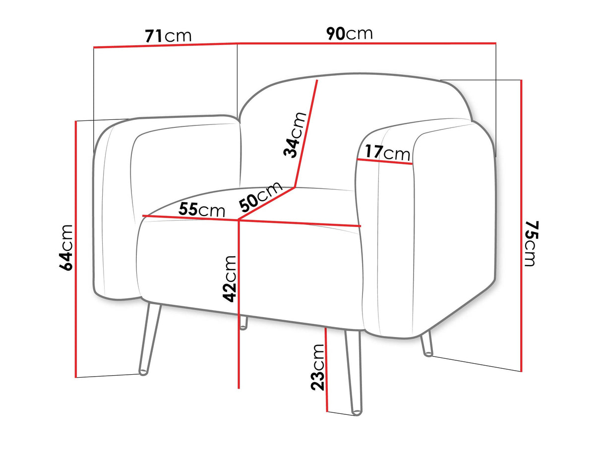 Fotel Fotel NAMI 1, Szín: Uttario Velvet 2978