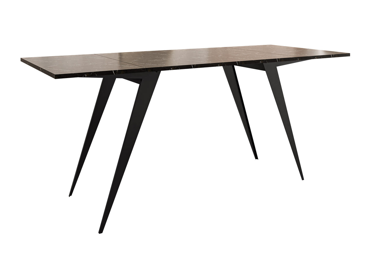 Kihajtható dohányzóasztal Ławostół XENA Czarny, Szín: Fekete márvány + Fekete