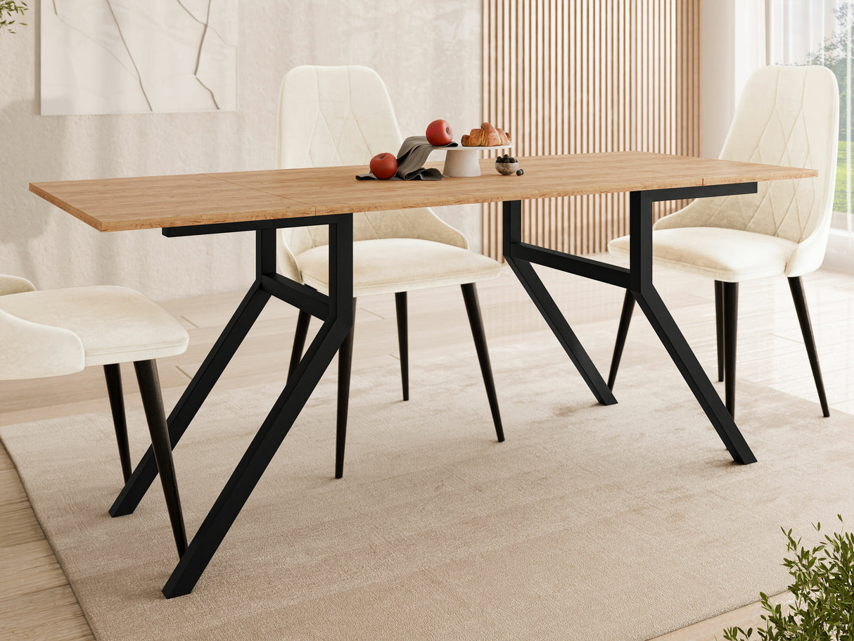 Kihajtható dohányzóasztal Ławostół XENA BIS, Szín: Kézműves aranytölgy + Fekete