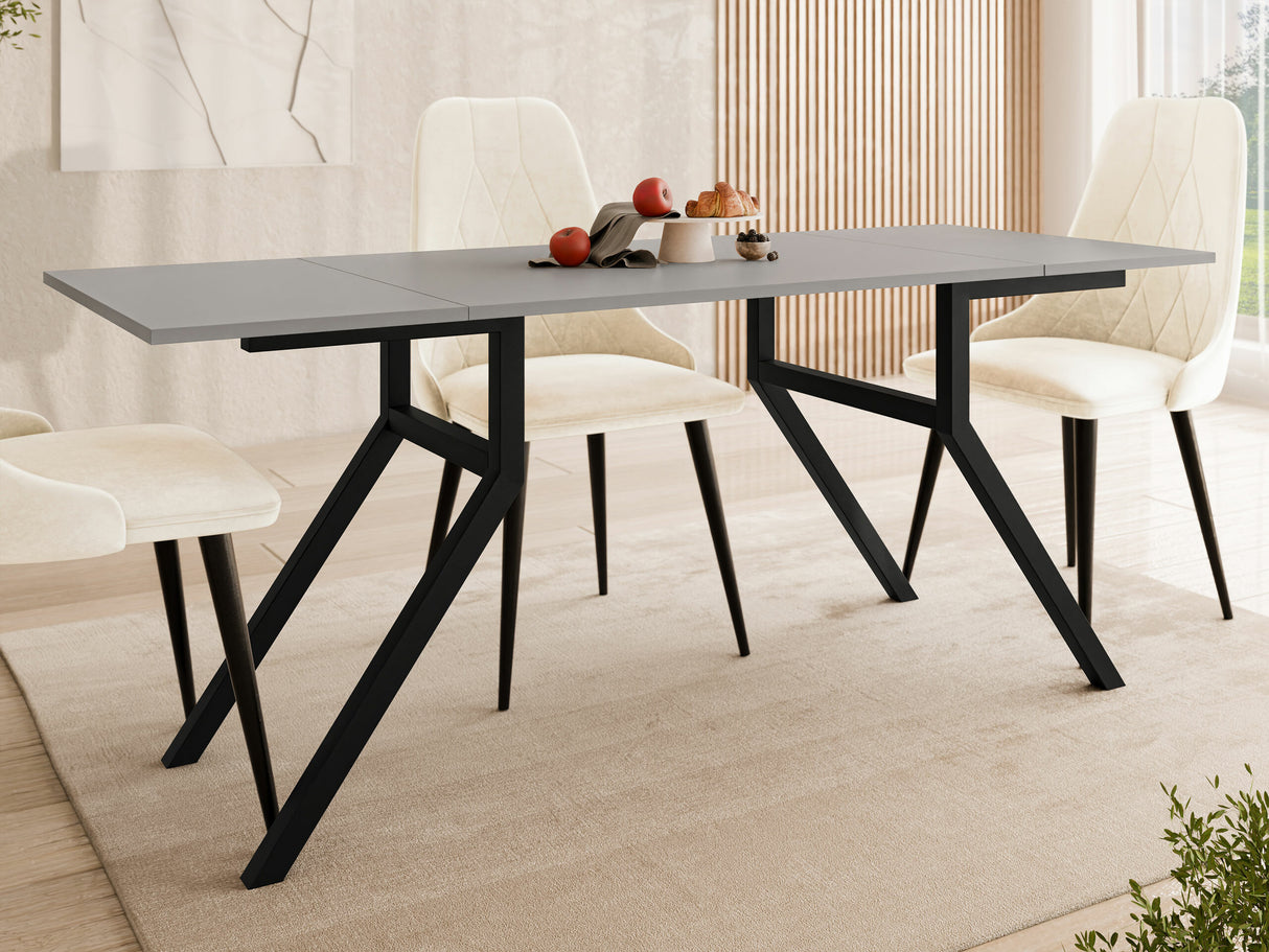 Kihajtható dohányzóasztal Ławostół XENA BIS, Szín: Grafit + Fekete