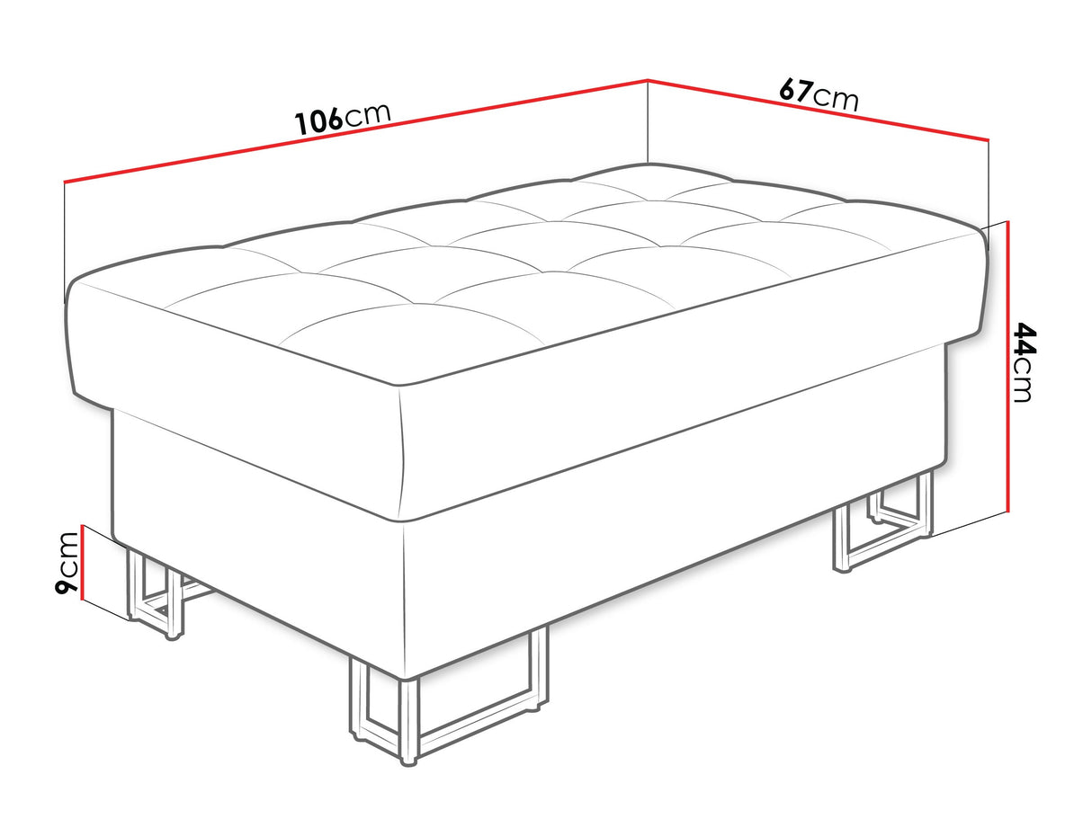 Kárpitozott pad Laris (Wales), Szín: Zoya 12
