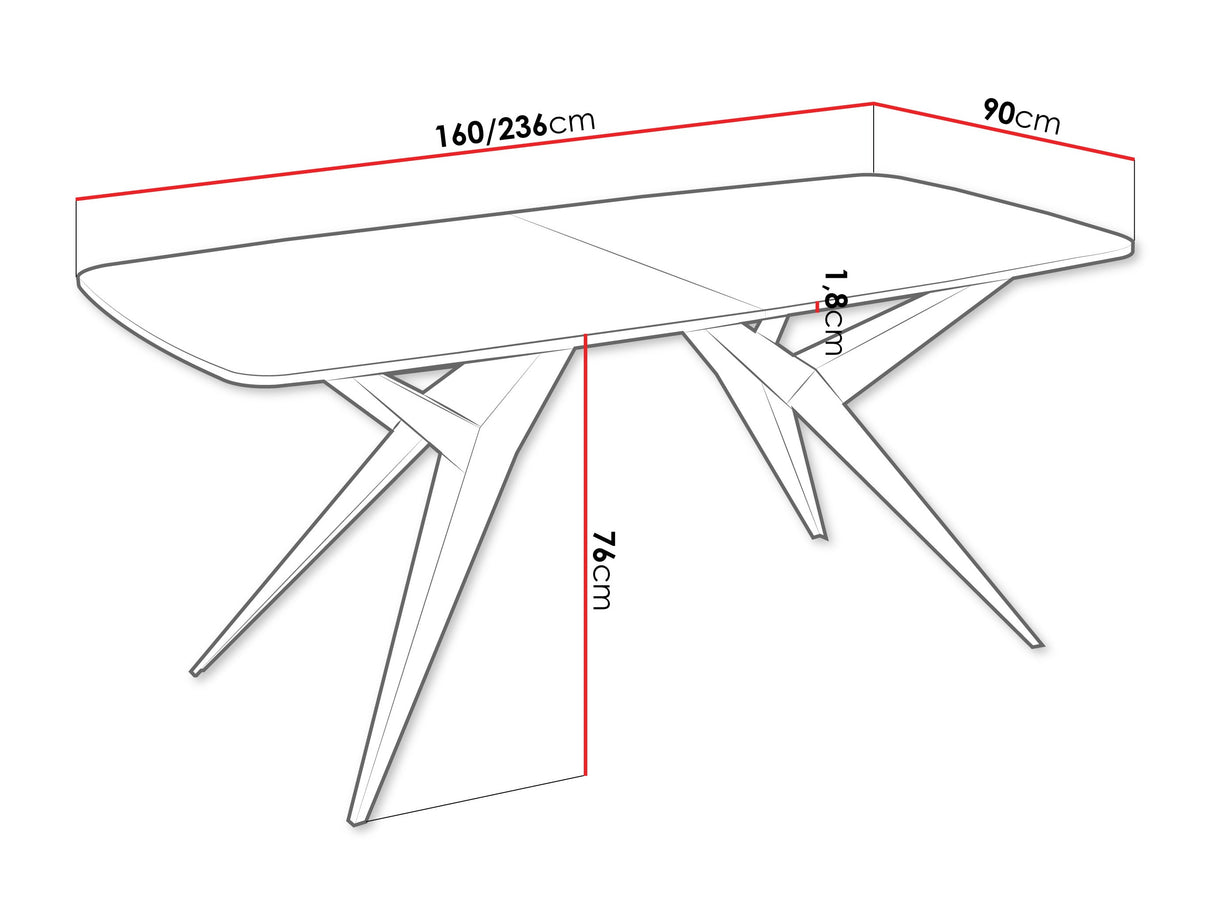 Asztal Axis, Szín: Fehér márvány