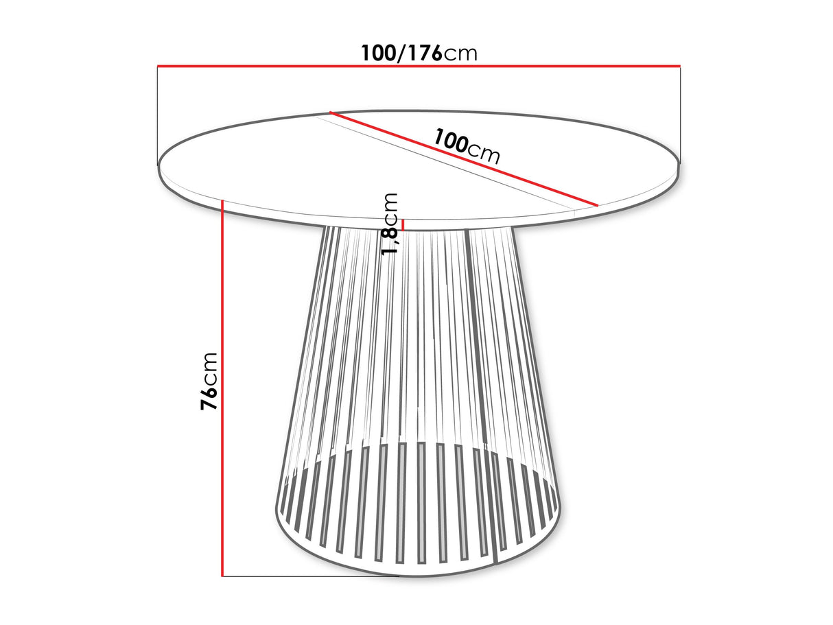 Asztal CONE 100, Szín: Szürke
