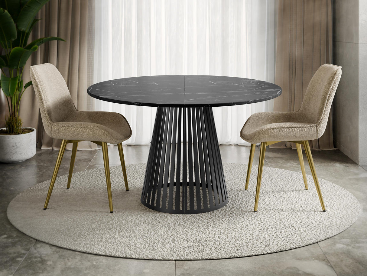 Asztal CONE 100, Szín: Fekete márvány